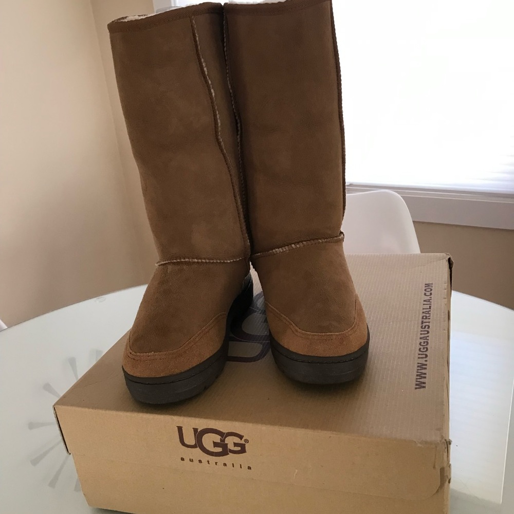 RARE Brand New Authentic UGG “Ultra” Tall Boots In Chestnut Size 8 NWT